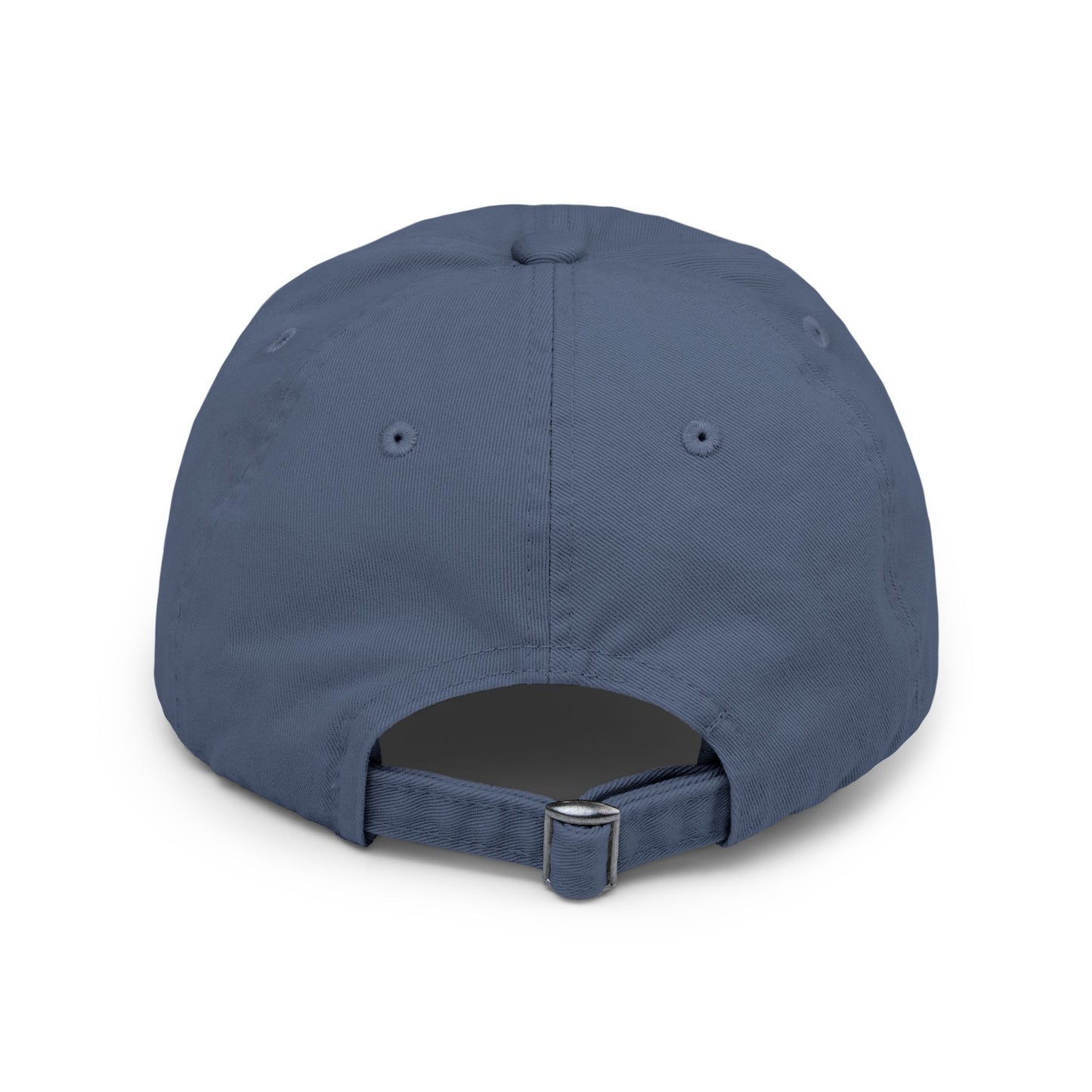 Distressed Black Dad Hat with Retro Boy Graphic — Casual Streetwear Cap