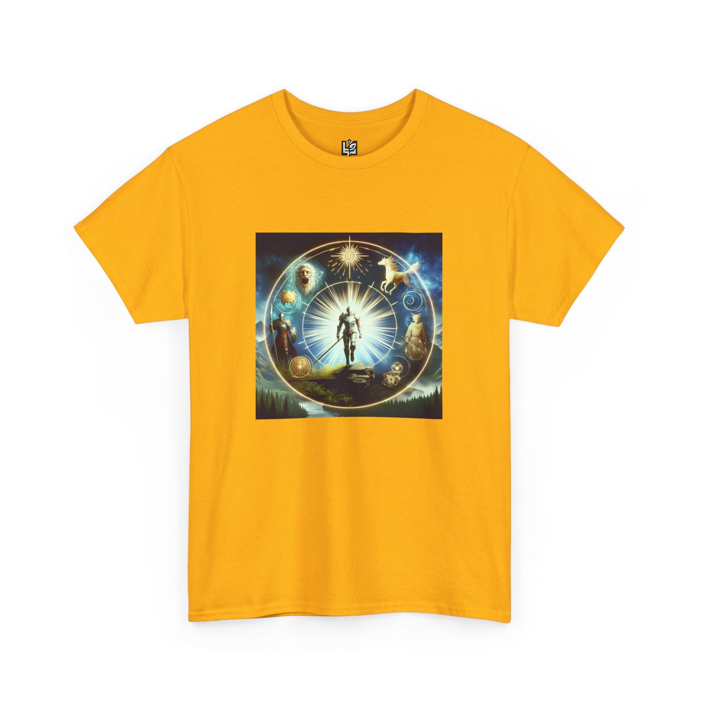 Cosmic Connection Unisex Heavy Cotton Tee - Celestial Design for Star Lovers