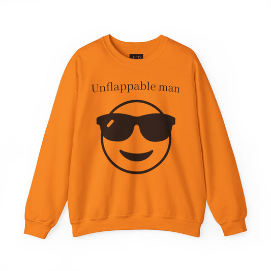 Unflappable Man Crewneck Sweatshirt - Cool & Comfortable Apparel