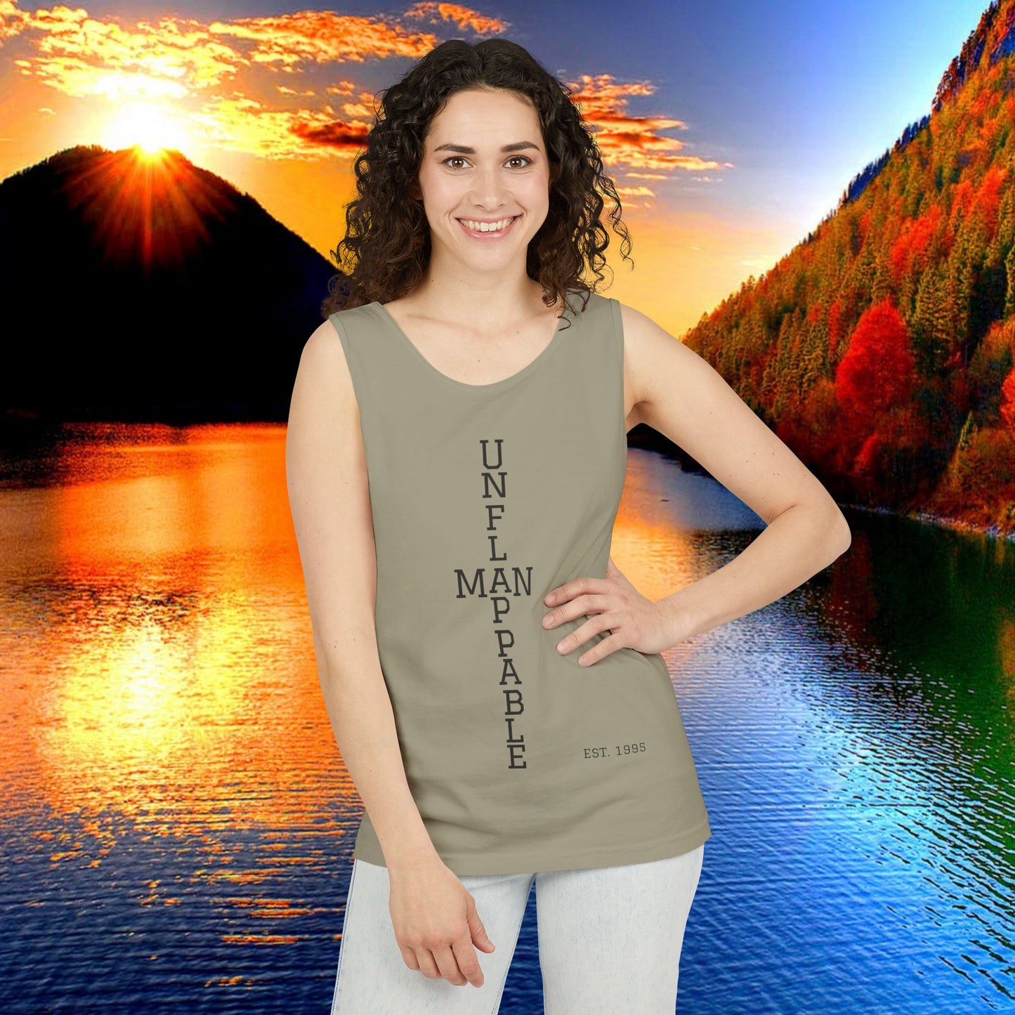 Unisex Inspirational Tank Top - Unflappable, Summer Apparel, Vacation Wear, Casual Gift, Fitness Gear