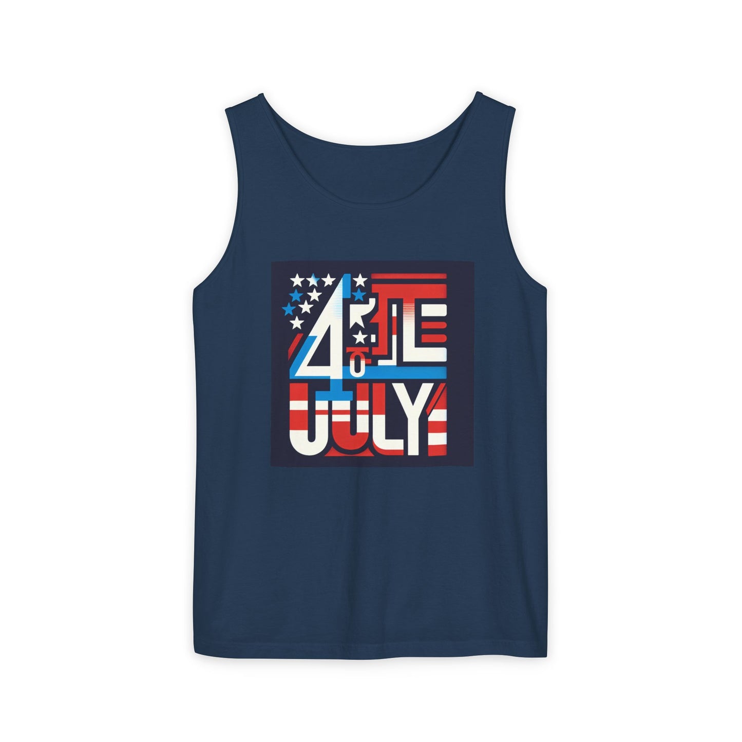 Patriotic Fourth of July Tank Top, American Flag Tee, Summer Celebration Apparel, Unisex Graphic Shirt, USA Independence Day Outfit