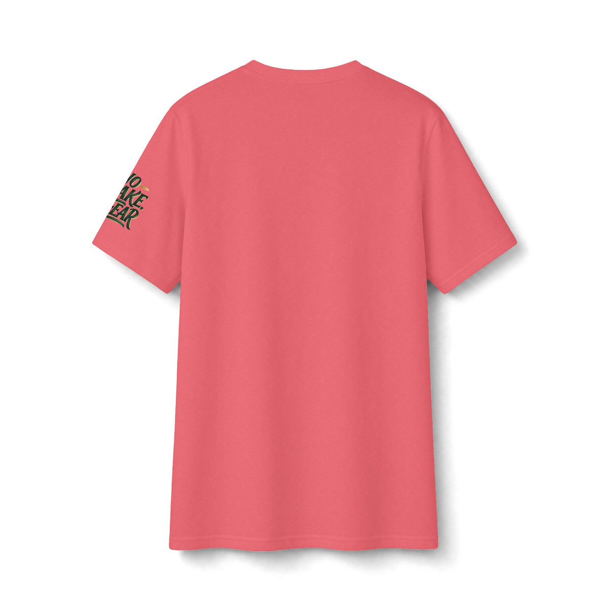 V‑Neck Tee — Small Backturned Character Chest Print with “No Smoke No Ash” Sleeve Text