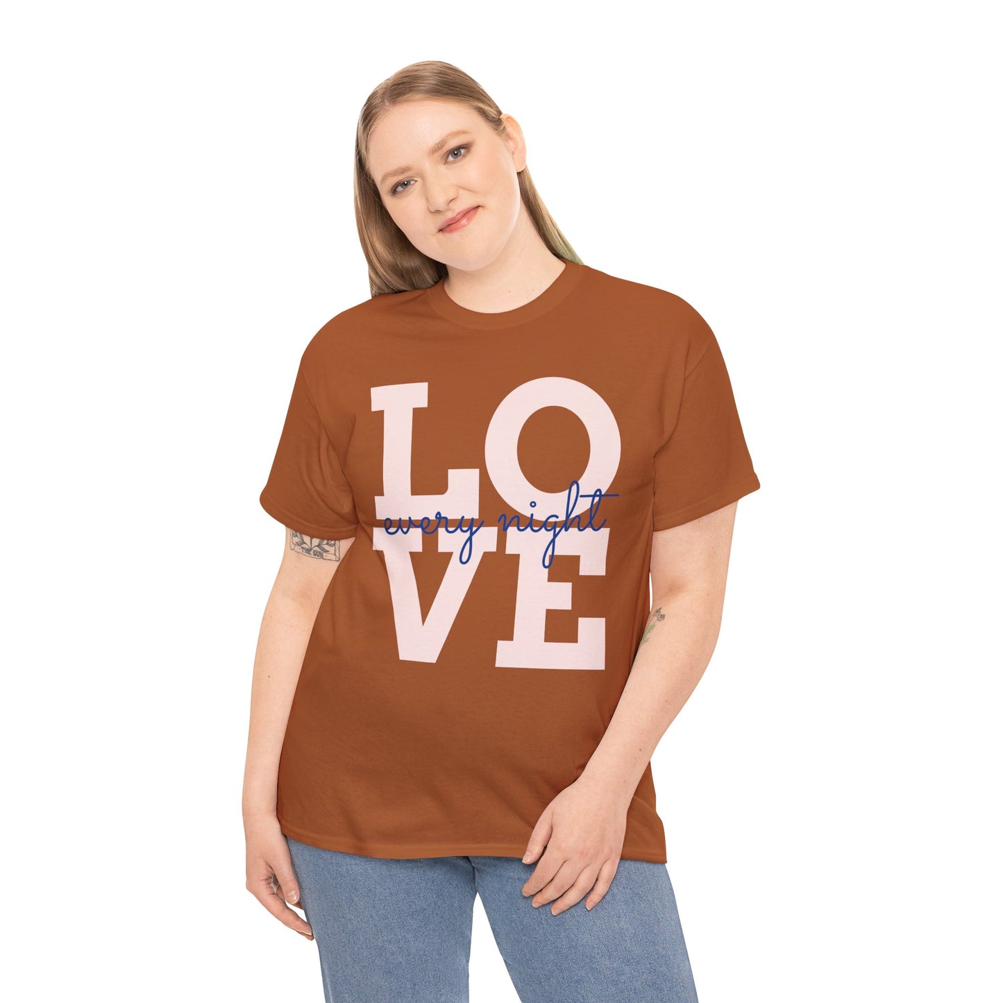 Love Every Night Unisex Heavy Cotton Tee