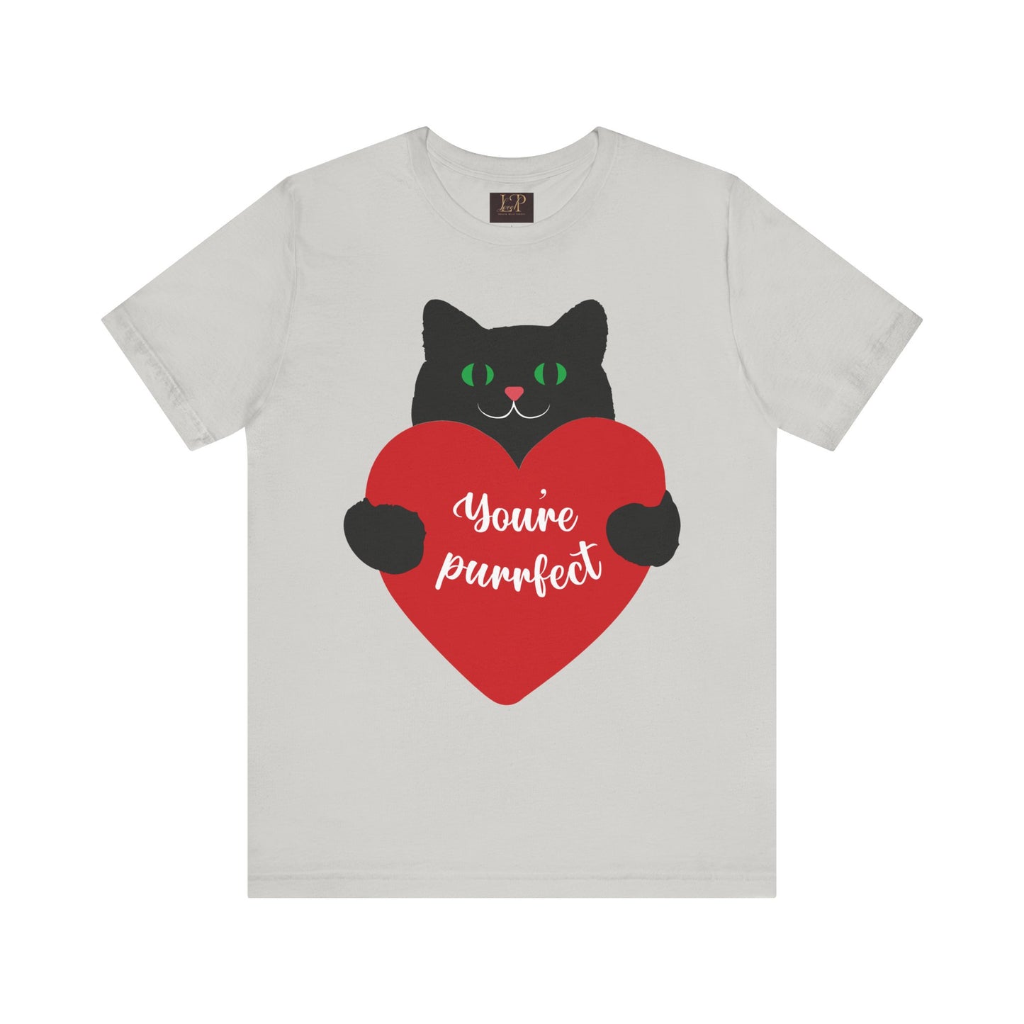 Purrfect Love Cat Tee - Cute Unisex Jersey Short Sleeve Shirt