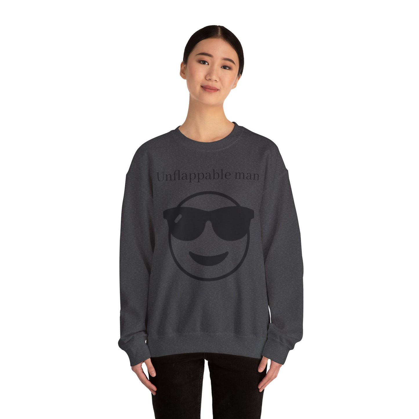 Unflappable Man Crewneck Sweatshirt - Cool & Comfortable Apparel
