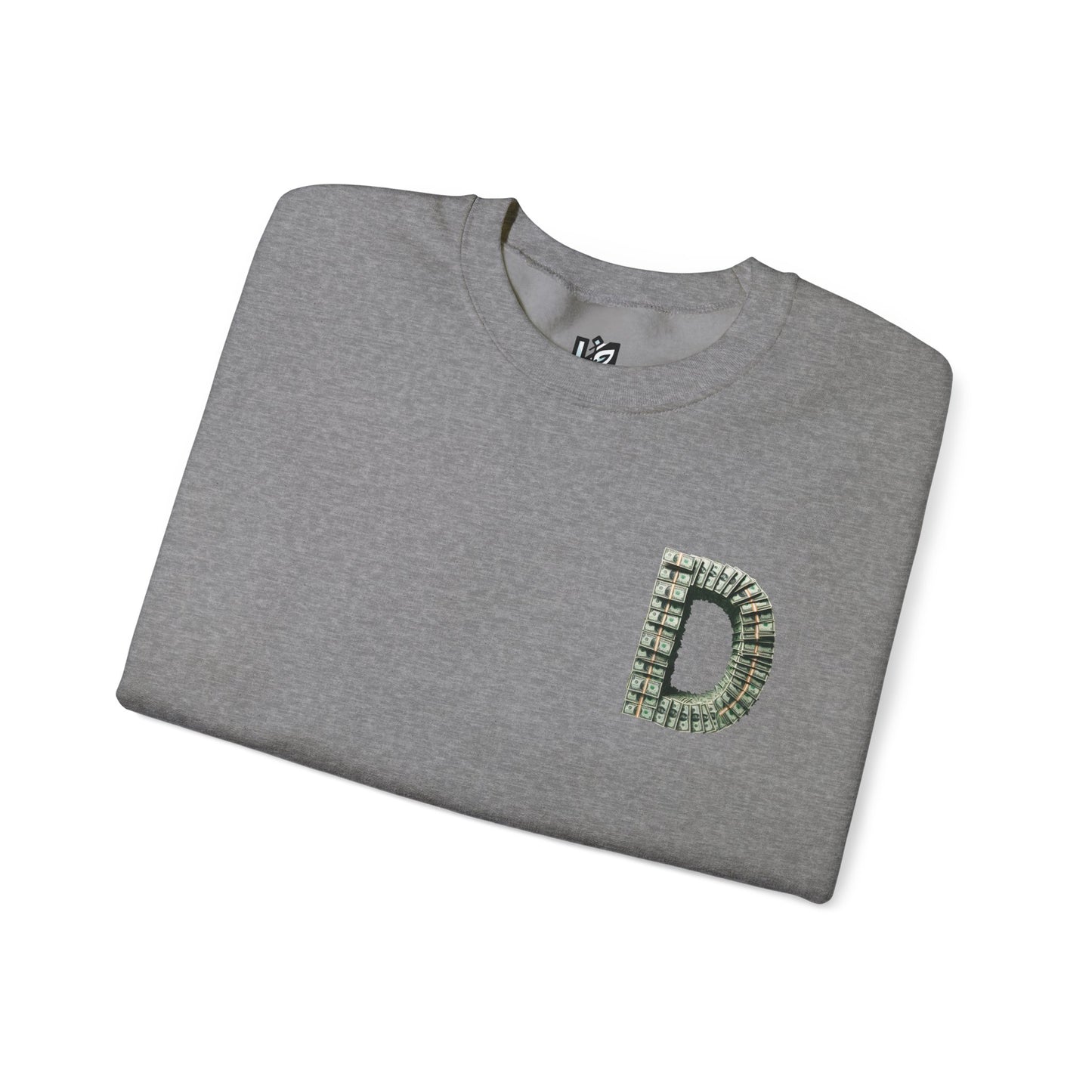 Unisex Crewneck Sweatshirt with 'D' and Dollar Sign Design | Stylish & Cozy Apparel for Casual Days