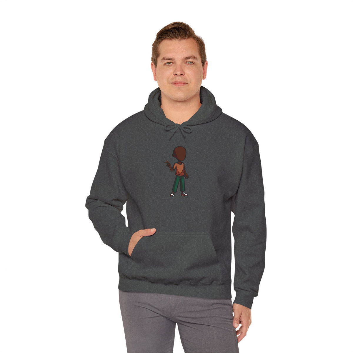 Make Haiti The Pearl of the Antilles Again Hoodie — Cartoon Figure Back Print