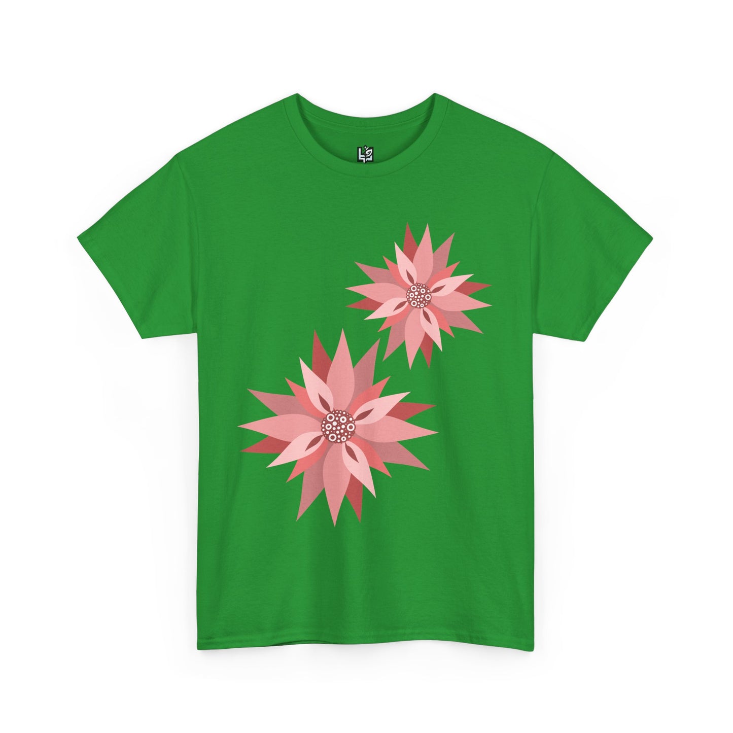 Floral Design Unisex Heavy Cotton Tee - Casual Comfort for Spring Celebrations