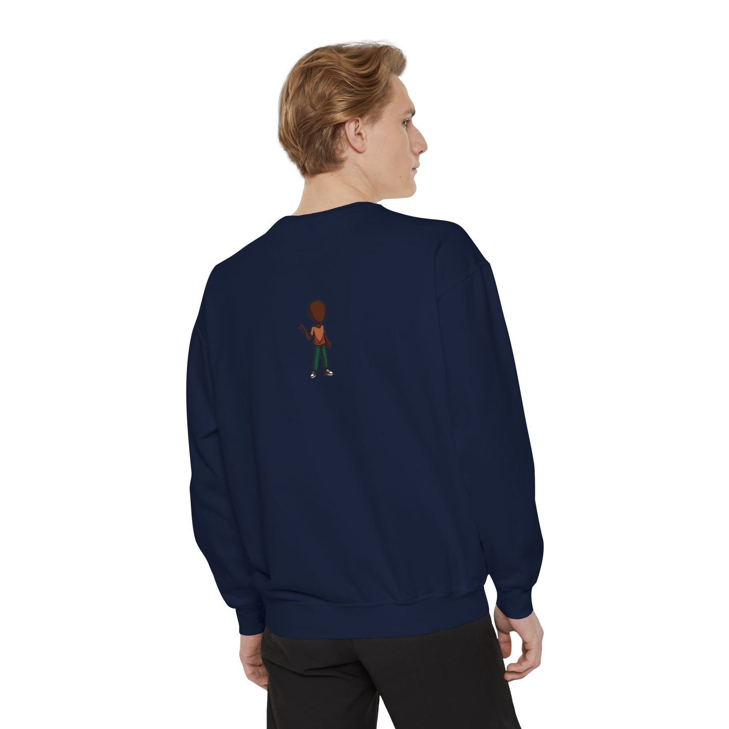 The Unflappable Man Sweatshirt — Retro Badge Graphic Crewneck