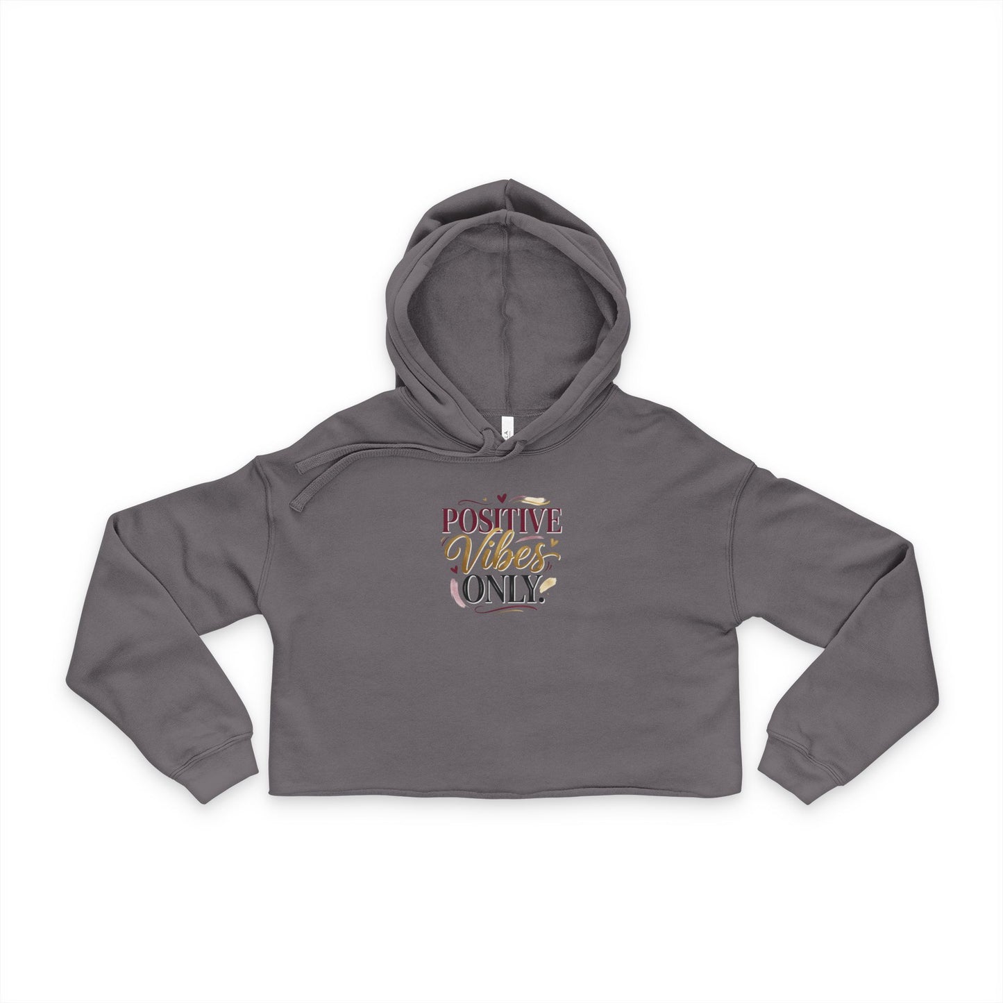 Cropped Hoodie — "Positive Vibes Only" Women's Cropped Hoodie