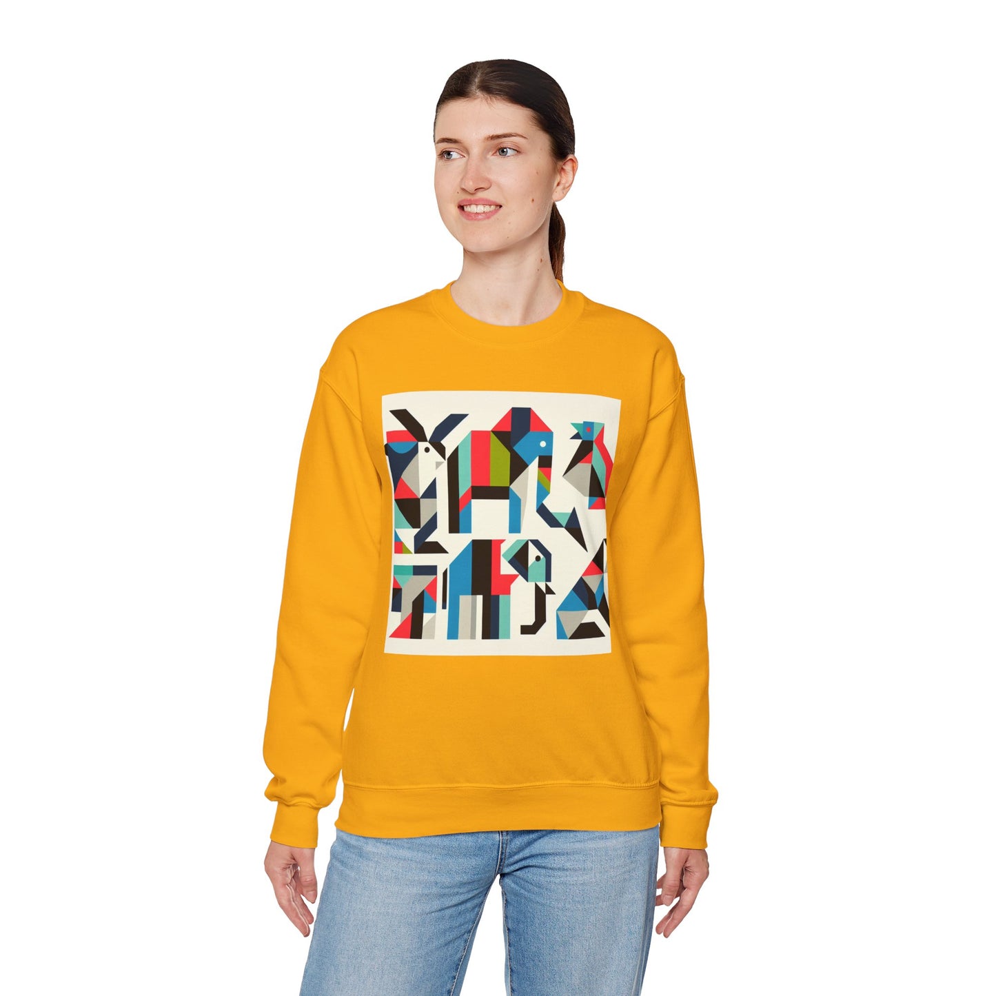 Colorful Geometric Art Unisex Sweatshirt - Cozy and Stylish