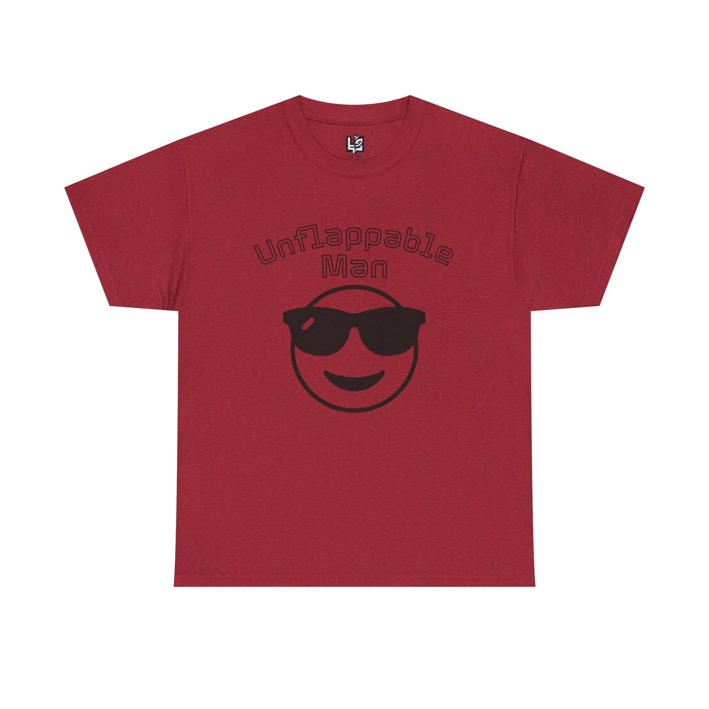 Unflappable Man Unisex Heavy Cotton Tee, Cool Graphic T-Shirt for Men, Perfect Gift for Birthdays, Casual Wear, Outdoor Activities