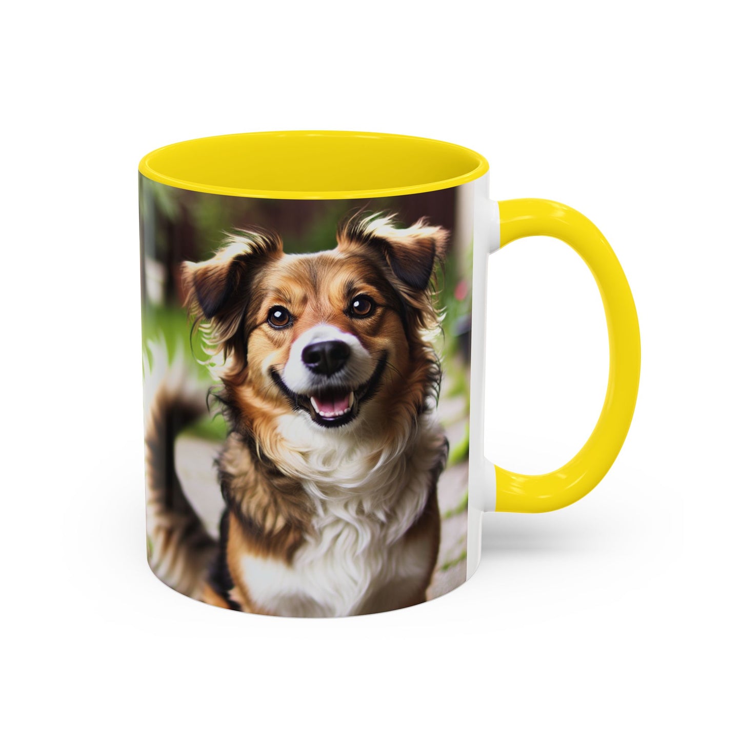 Happy Dog Graphic Accent Coffee Mug | Perfect for Pet Lovers