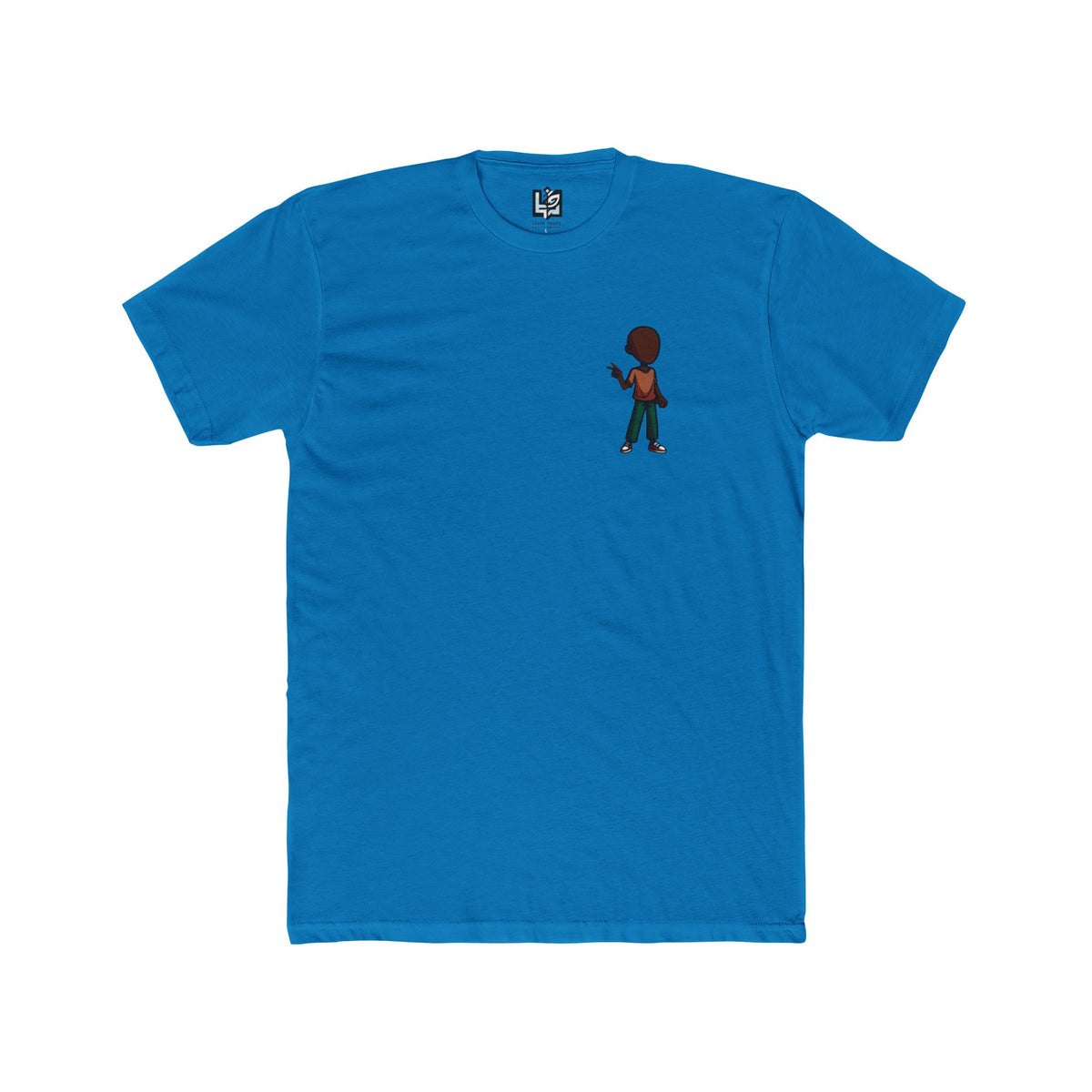 Minimalist Basketball Player Graphic Tee — Small Center Chest Design