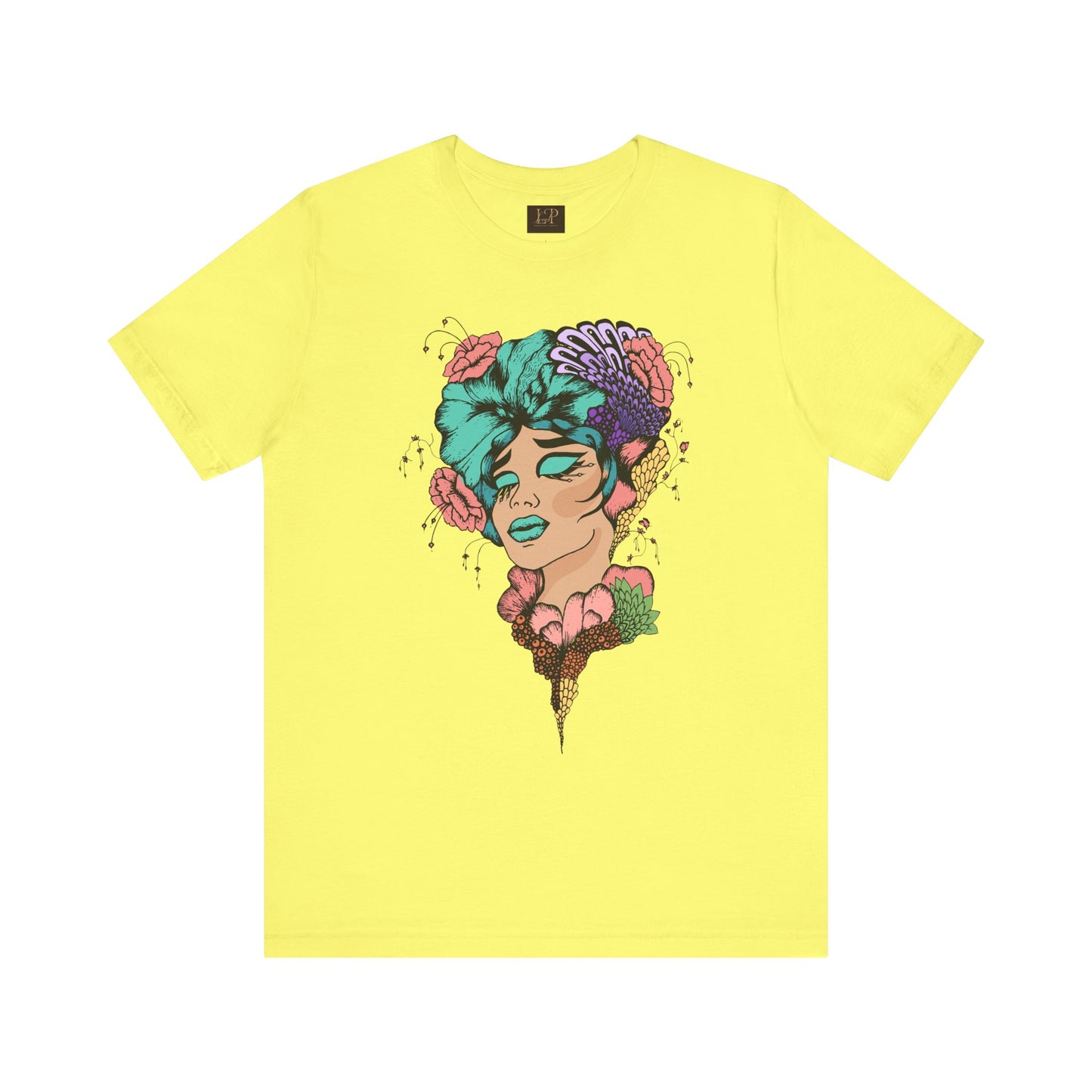 Artistic Floral Unisex Tee with Vibrant Design