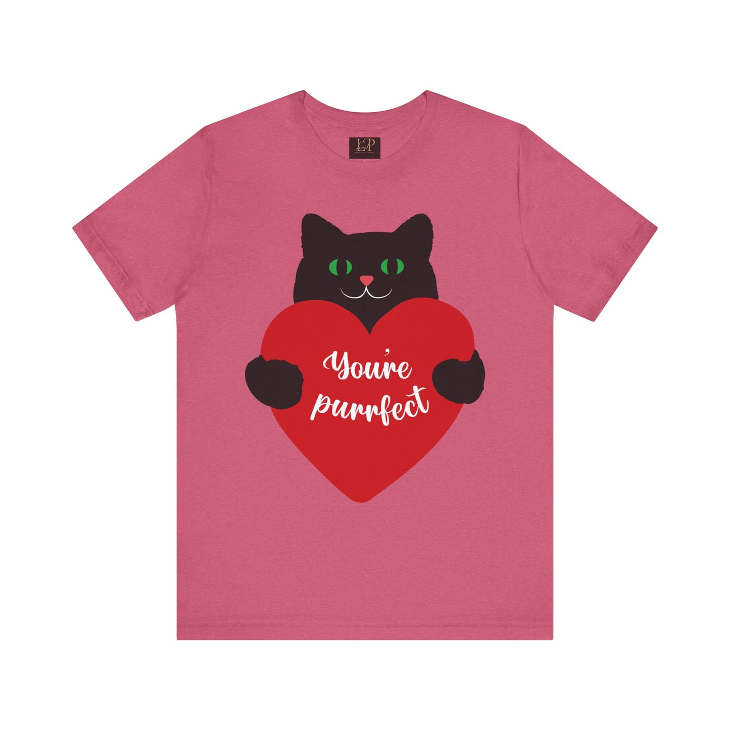 Purrfect Love Cat Tee - Cute Unisex Jersey Short Sleeve Shirt