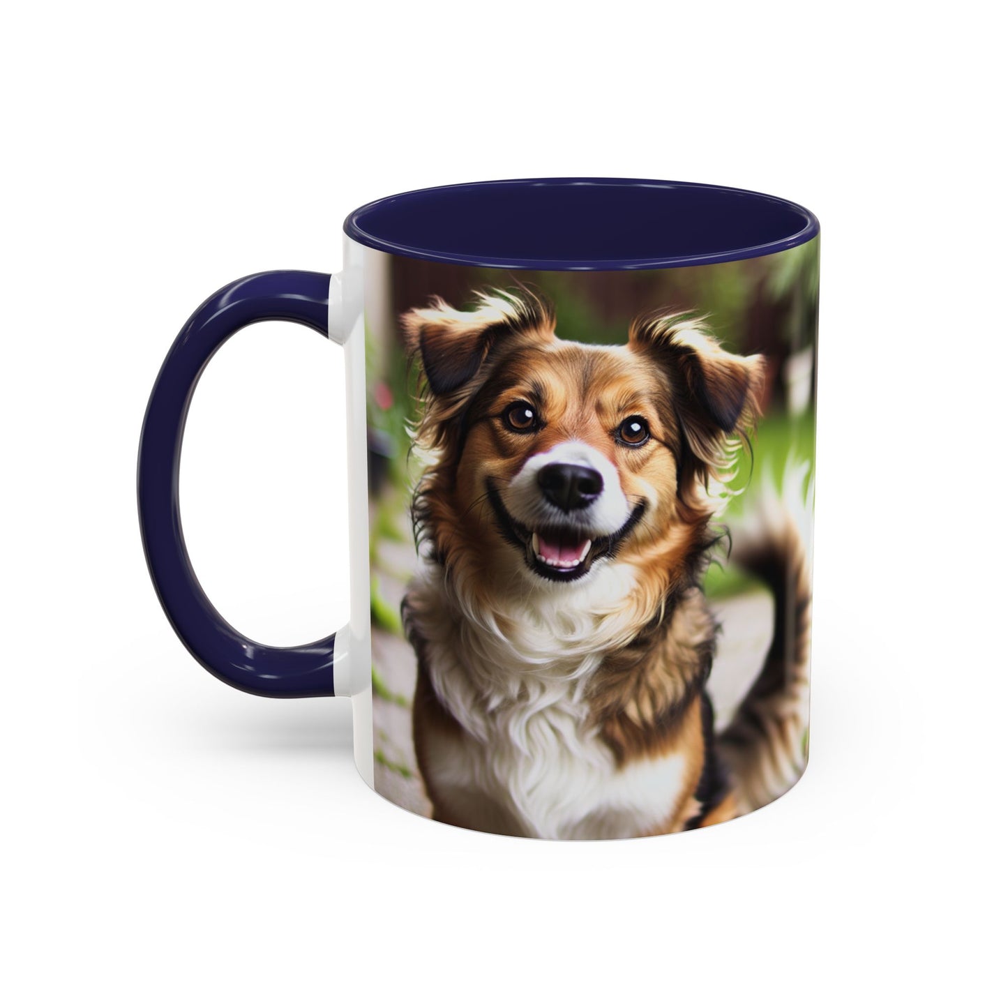 Happy Dog Graphic Accent Coffee Mug | Perfect for Pet Lovers