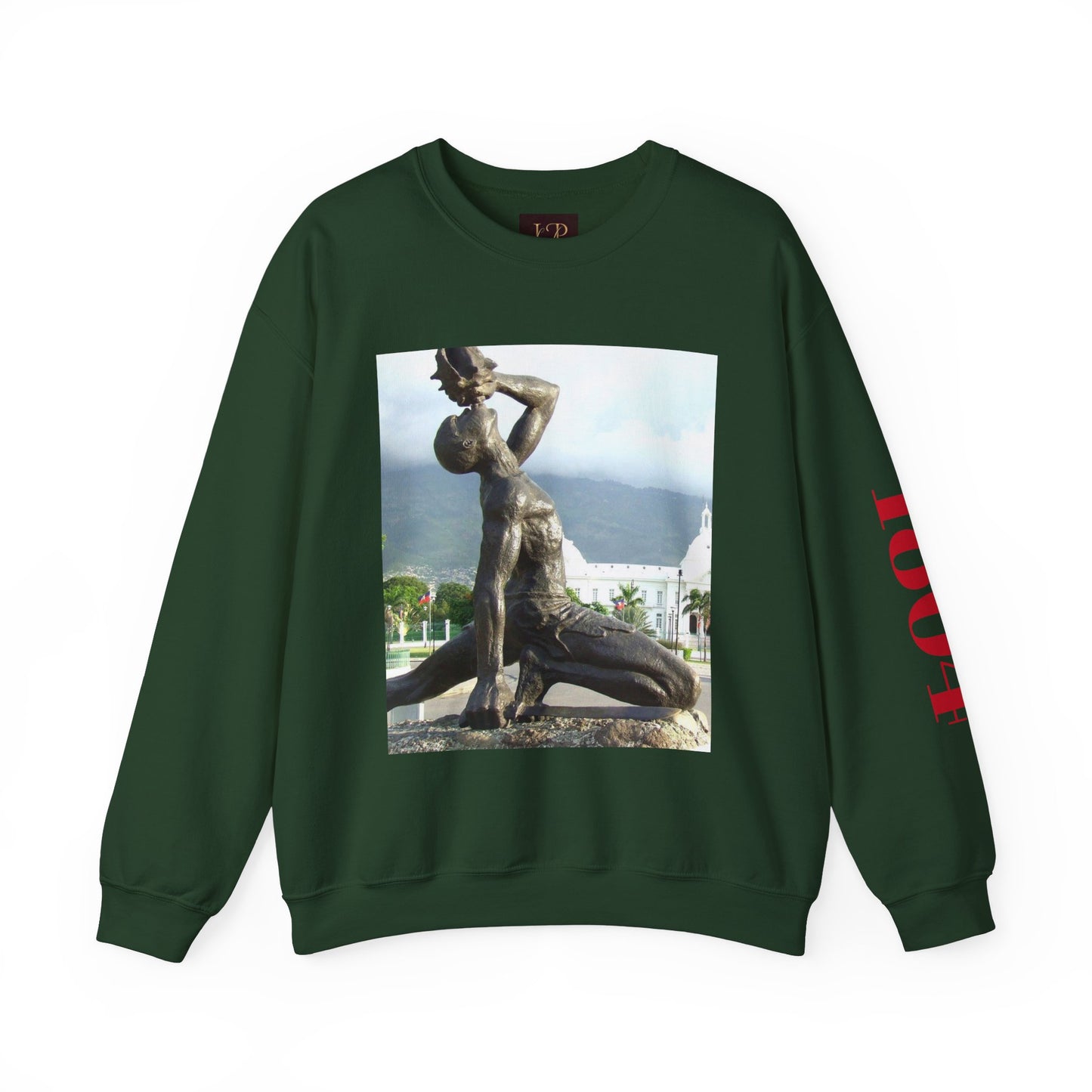 Artistic Unisex Crewneck Sweatshirt with Statue Design