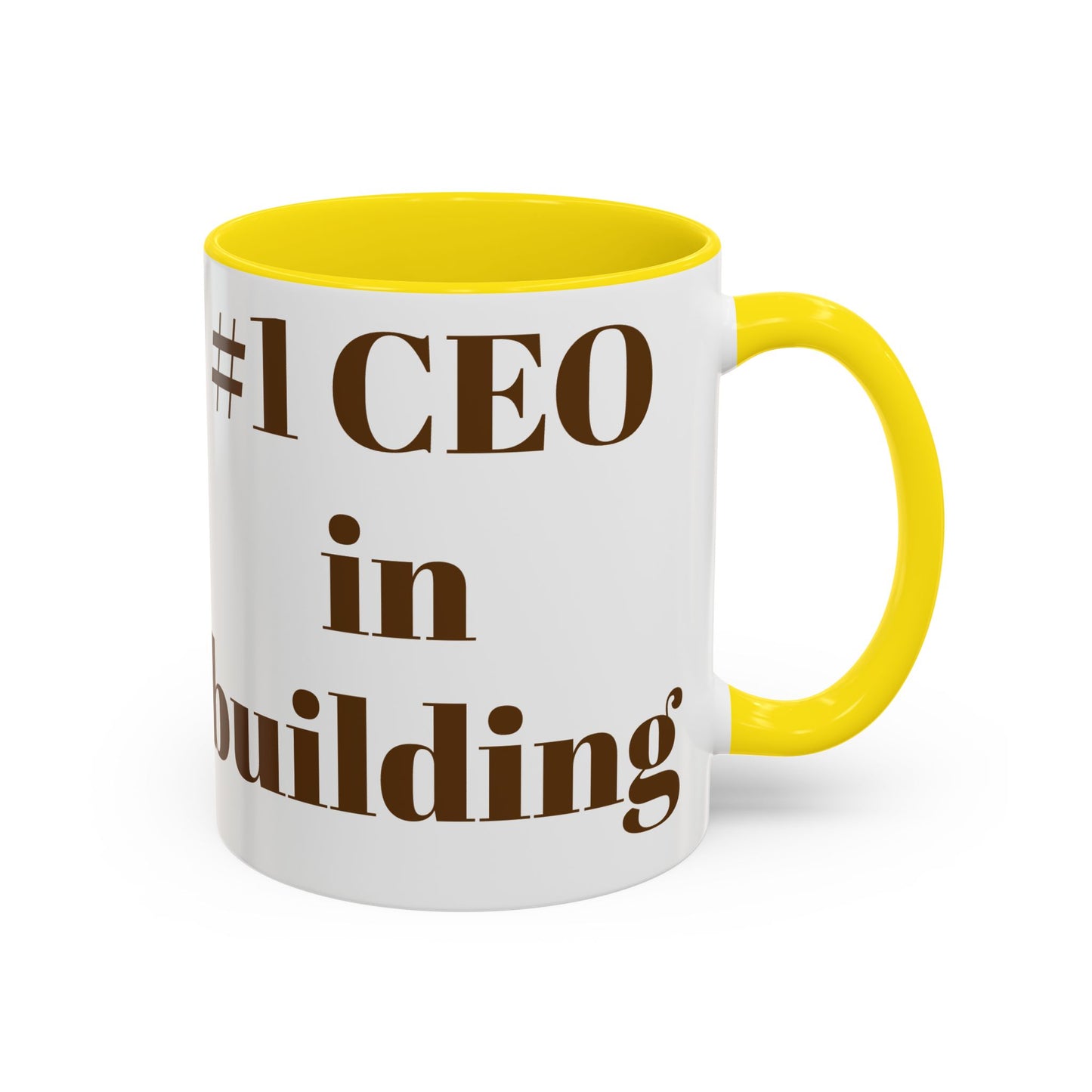 #1 CEO in Building Accent Coffee Mug - 11 & 15oz - Perfect Gift for Business Leaders