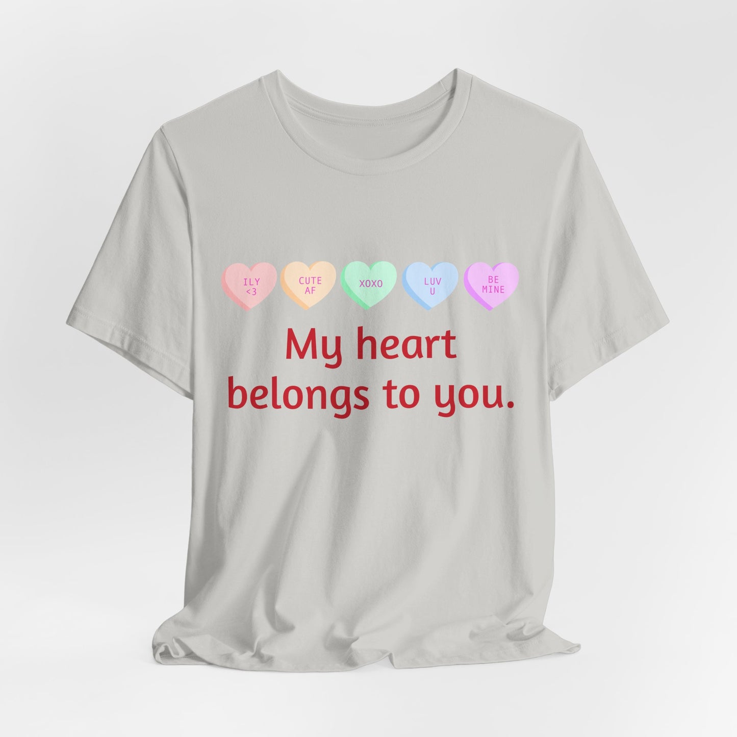 My heart belongs to you Quotes Unisex Jersey Tee - Ideal for Self-Reflection and Supportive Gifts