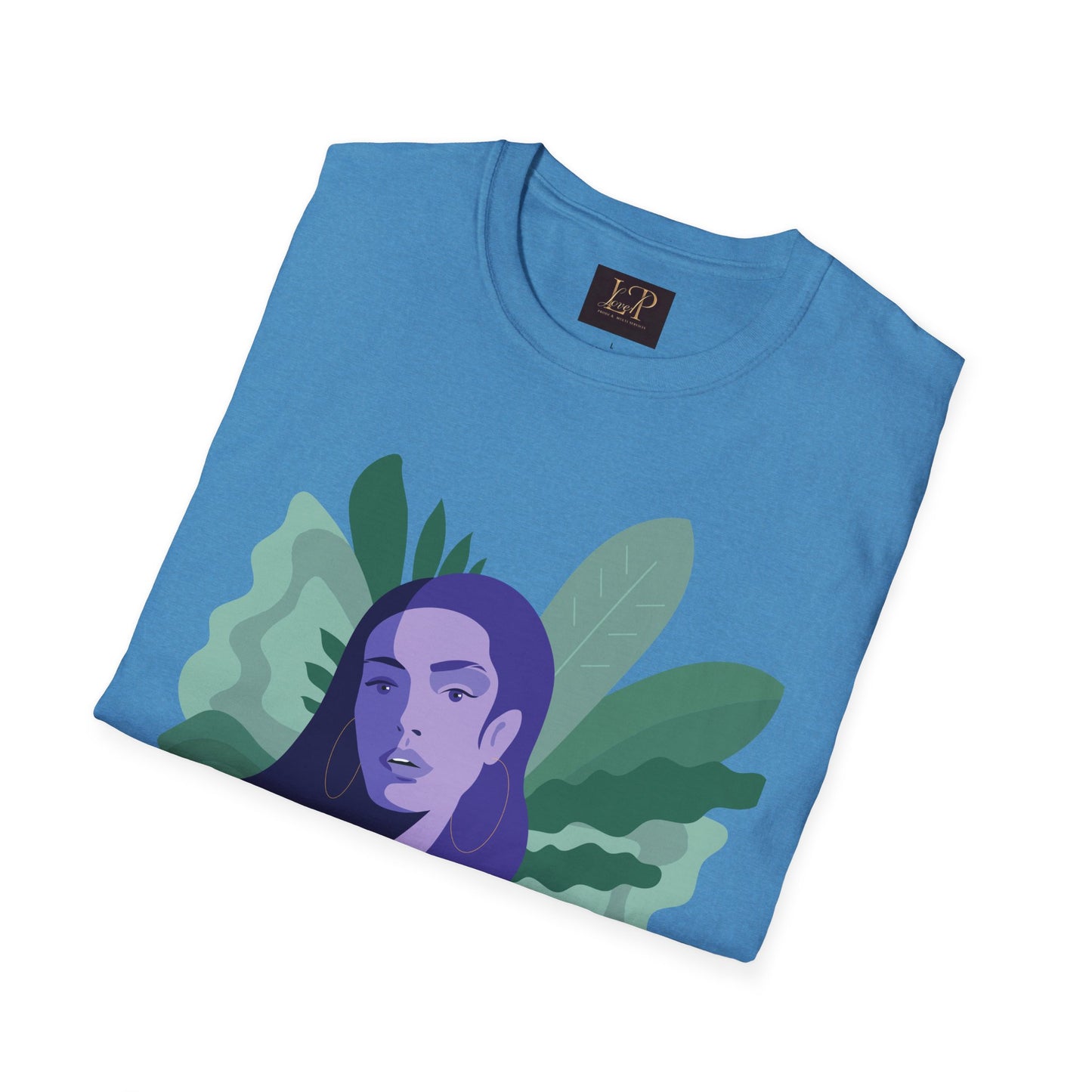 Chic Botanical Portrait T-Shirt for Nature Lovers
