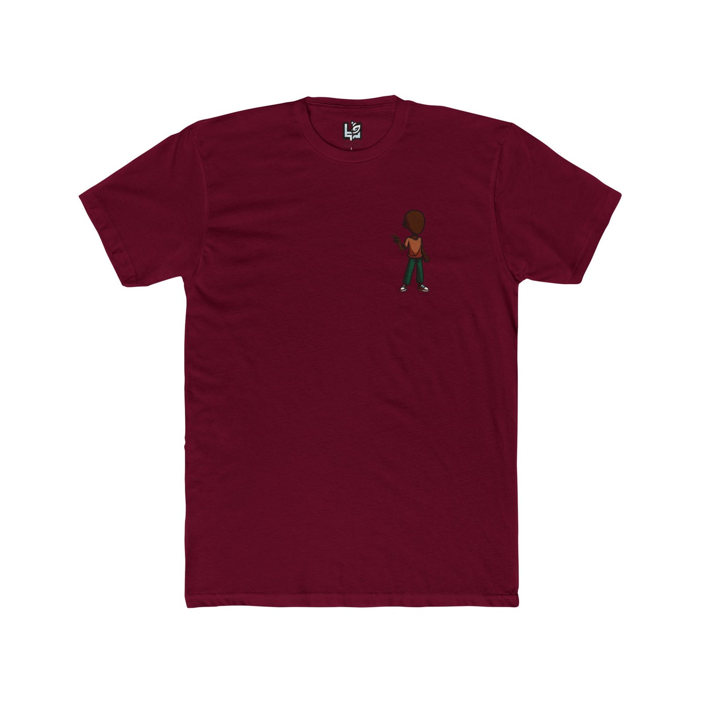 Minimalist Basketball Player Graphic Tee — Small Center Chest Design