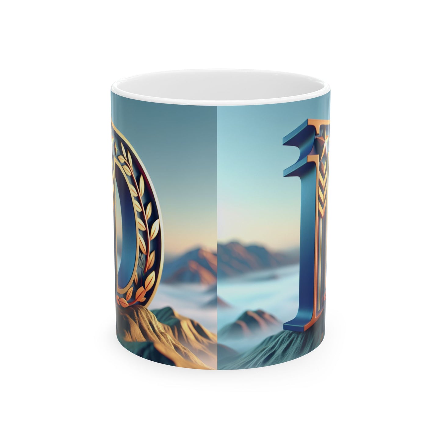 Inspirational Ceramic Mug - Motivational Mountain Design for Coffee Lovers, Ideal Gift for Nature Enthusiasts