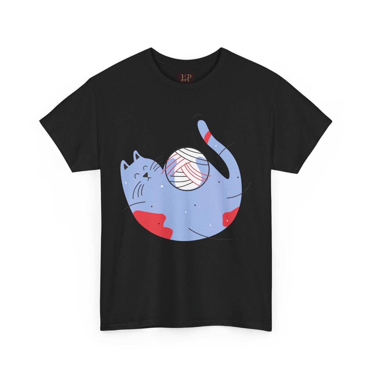 Playful Cat Design Unisex Heavy Cotton Tee - Perfect Gift for Cat Lovers