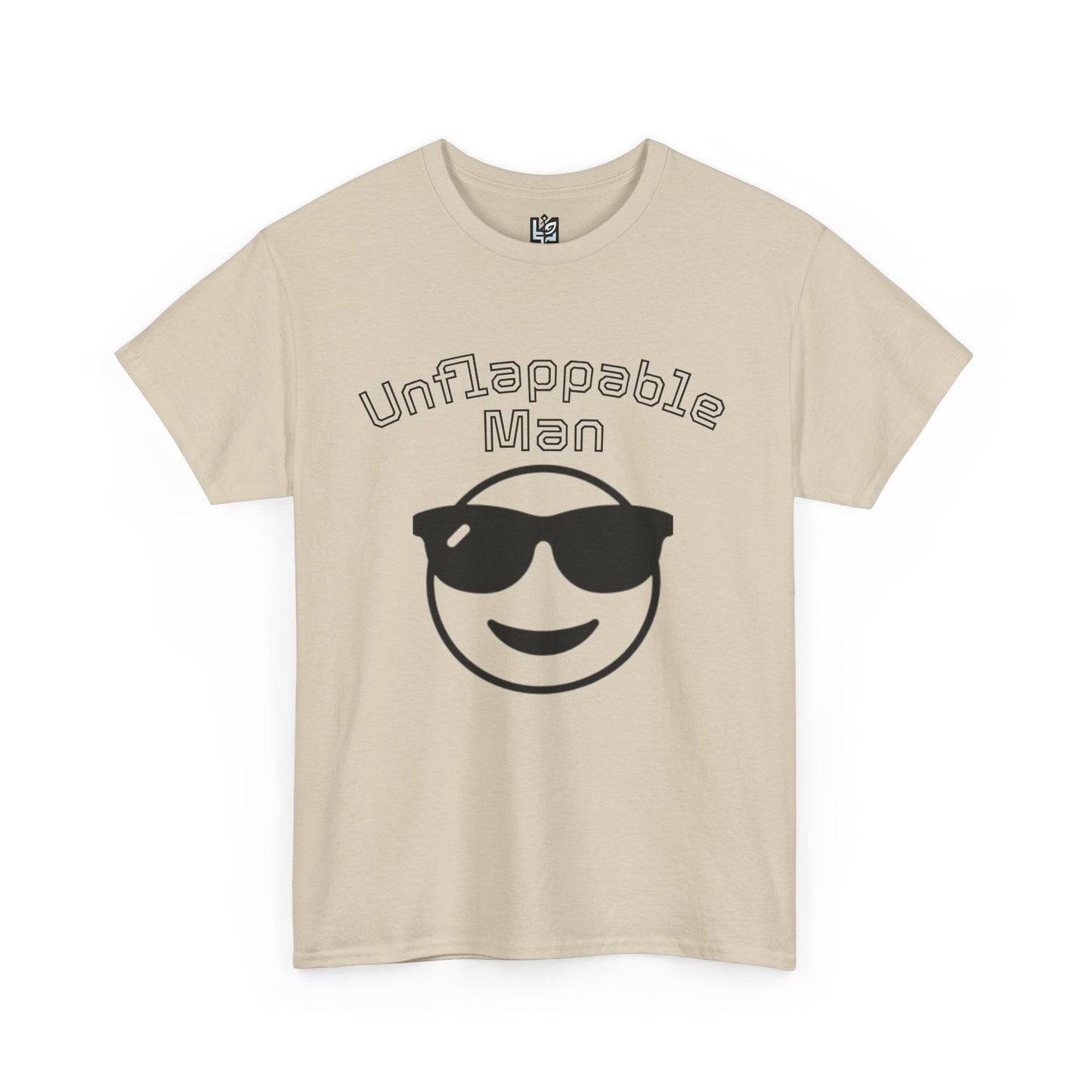 Unflappable Man Unisex Heavy Cotton Tee, Cool Graphic T-Shirt for Men, Perfect Gift for Birthdays, Casual Wear, Outdoor Activities