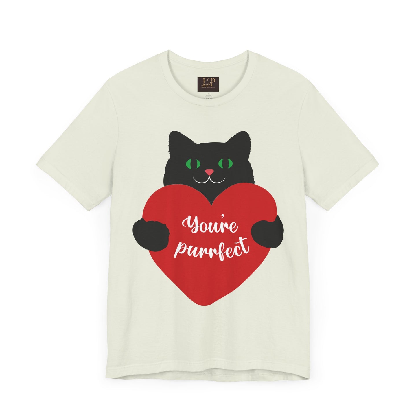 Purrfect Love Cat Tee - Cute Unisex Jersey Short Sleeve Shirt