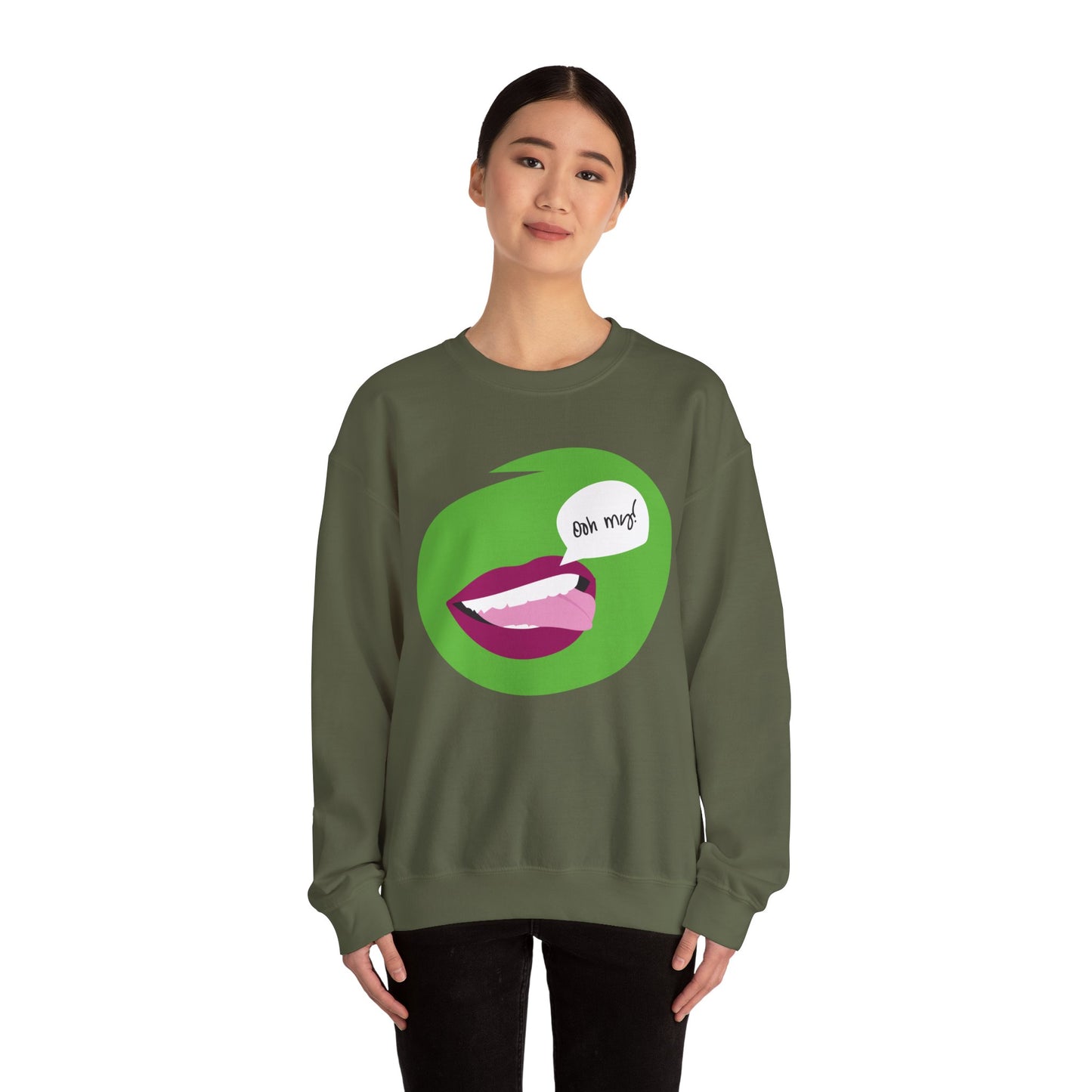 Playful 'Oh My!' Graphic Unisex Crewneck Sweatshirt