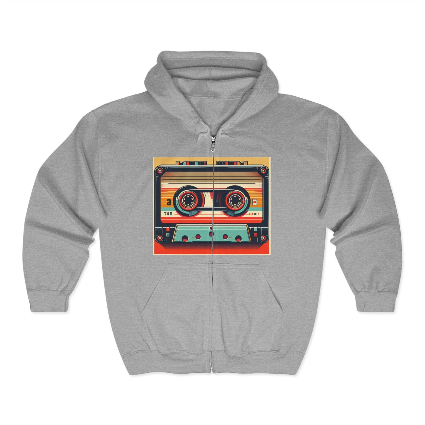 Vintage Cassette Tape Unisex Full Zip Hoodie