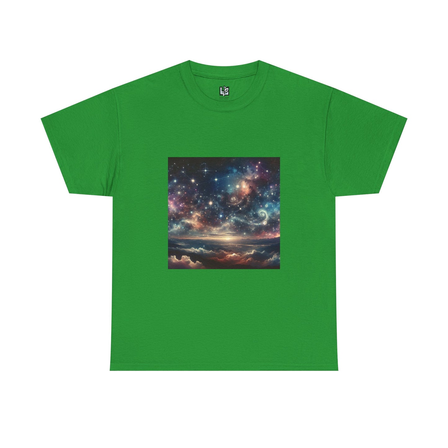 Cosmic Dreams Unisex Heavy Cotton Tee - Celestial Graphic Tee for Stargazers