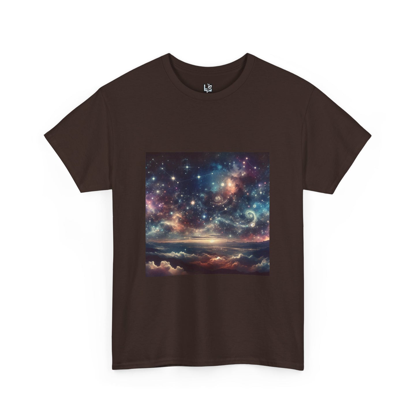 Cosmic Dreams Unisex Heavy Cotton Tee - Celestial Graphic Tee for Stargazers