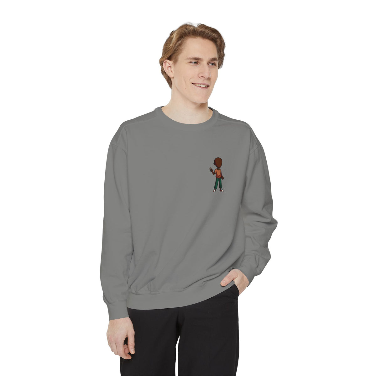 Retro Pixel Boy Graphic Sweatshirt