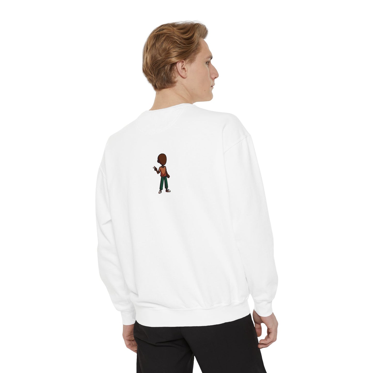 The Unflappable Man Sweatshirt — Retro Badge Graphic Crewneck