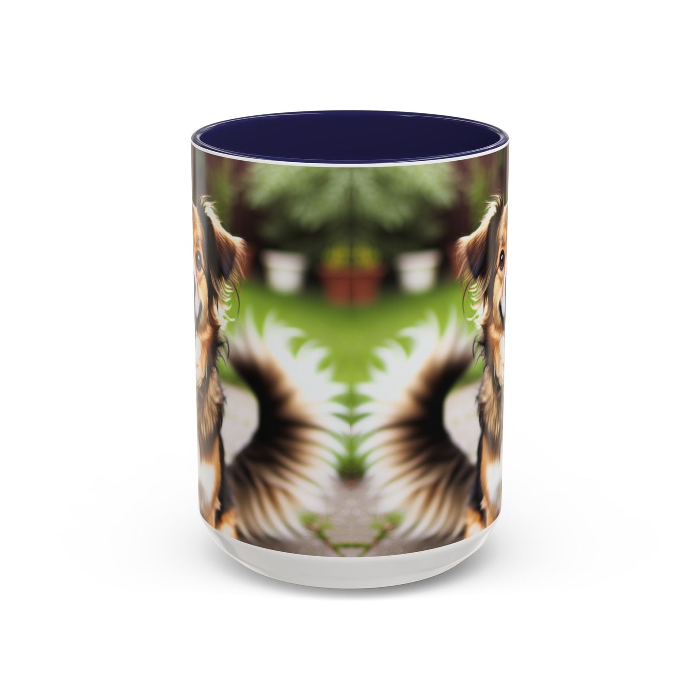 Happy Dog Graphic Accent Coffee Mug | Perfect for Pet Lovers