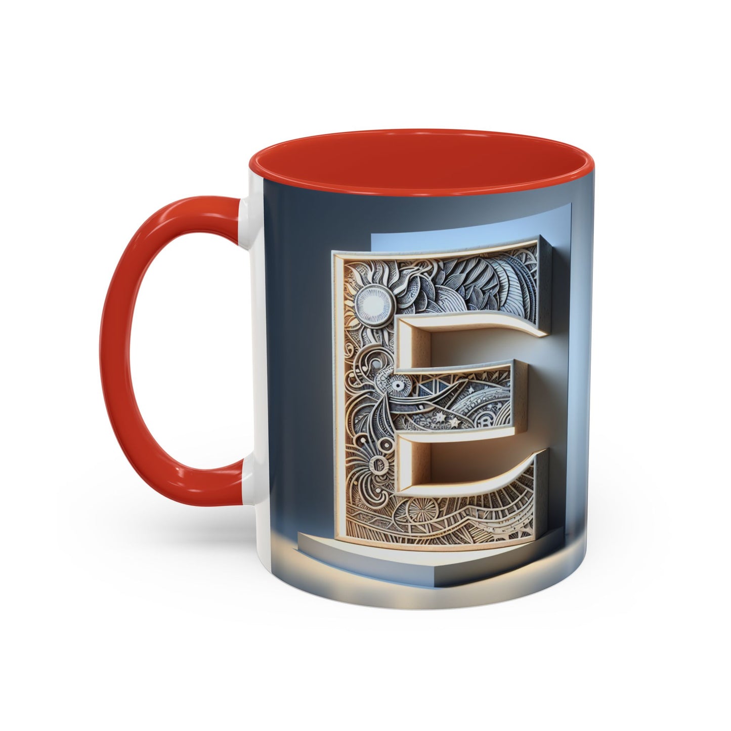 Personalized Elegant Accent Coffee Mug - Unique Monogram Design for Home or Office