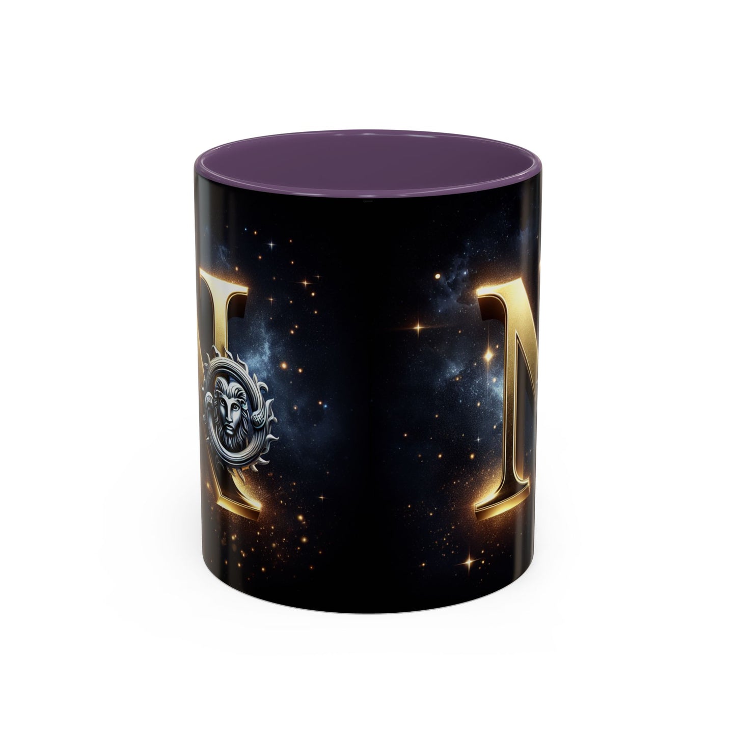 Personalized Zodiac Lion Accent Coffee Mug - Astrology Gift