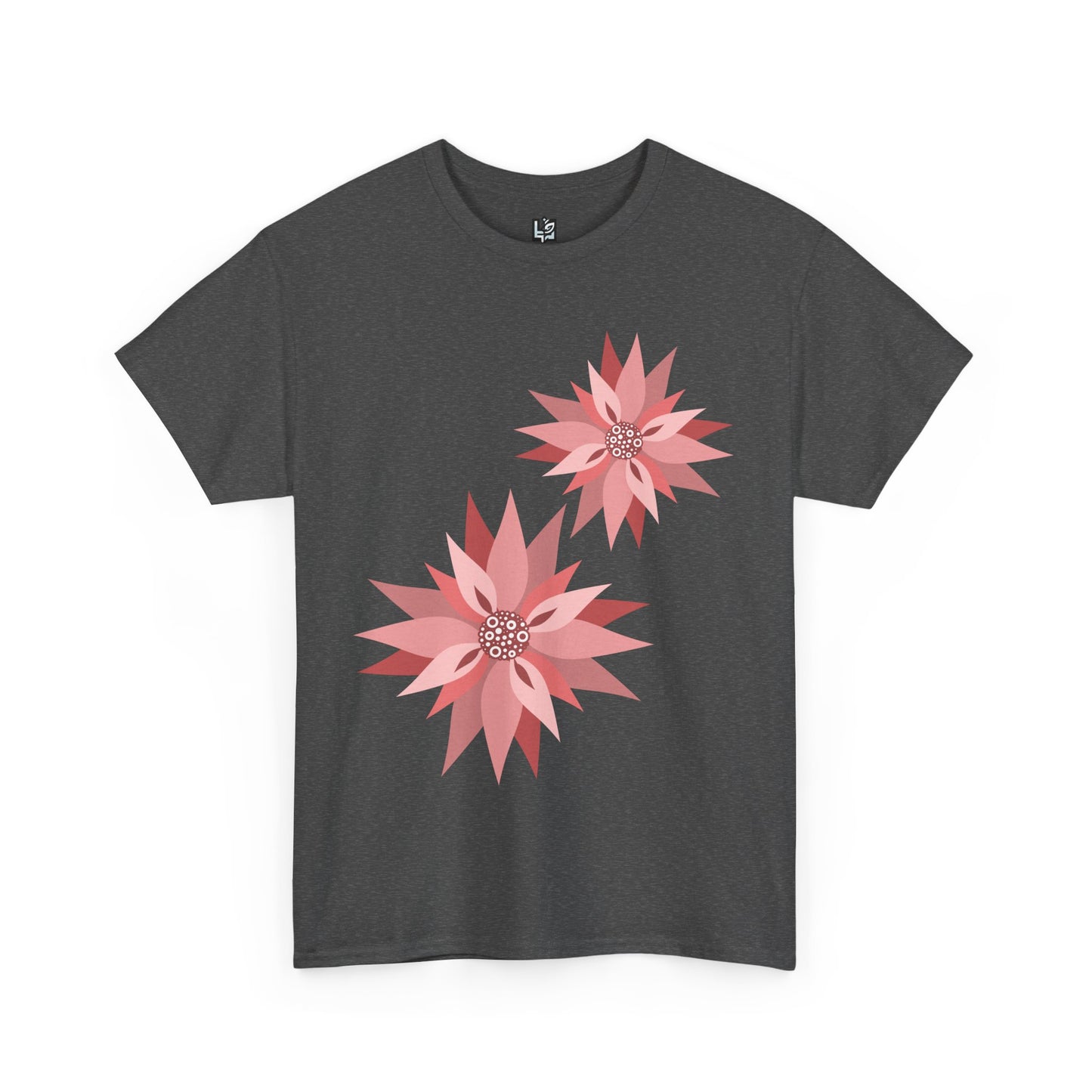 Floral Design Unisex Heavy Cotton Tee - Casual Comfort for Spring Celebrations