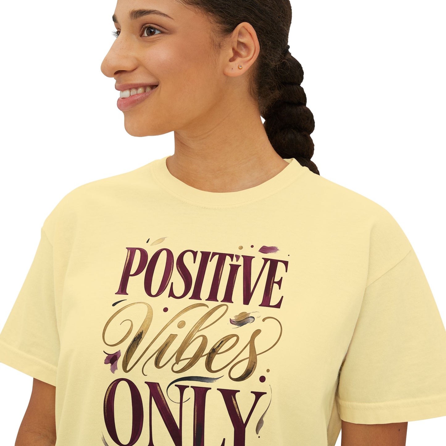 Positive Vibes Only Boxy Tee