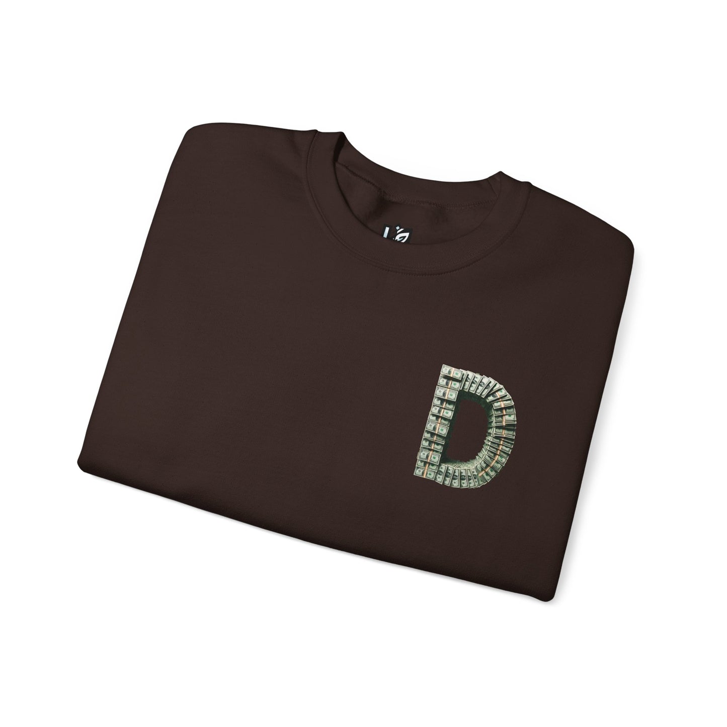 Unisex Crewneck Sweatshirt with 'D' and Dollar Sign Design | Stylish & Cozy Apparel for Casual Days