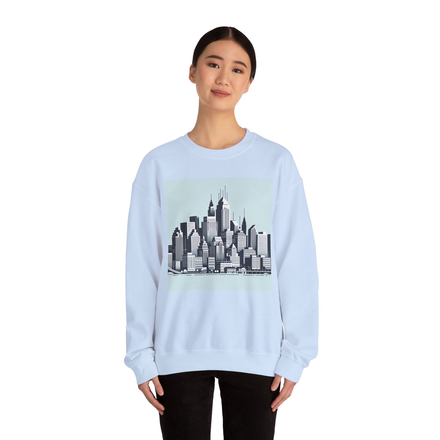 Cityscape Unisex Heavy Blend™ Crewneck Sweatshirt - Cozy Urban Vibes