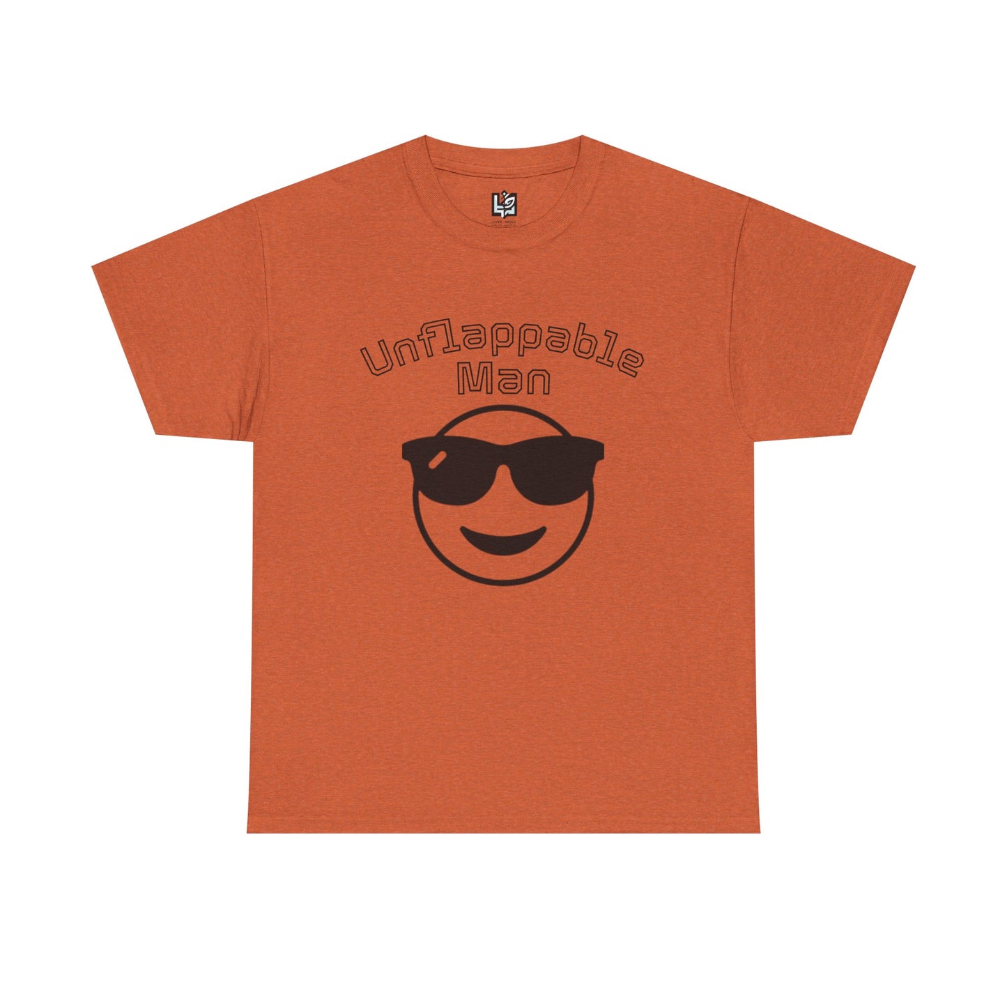 Unflappable Man Unisex Heavy Cotton Tee, Cool Graphic T-Shirt for Men, Perfect Gift for Birthdays, Casual Wear, Outdoor Activities