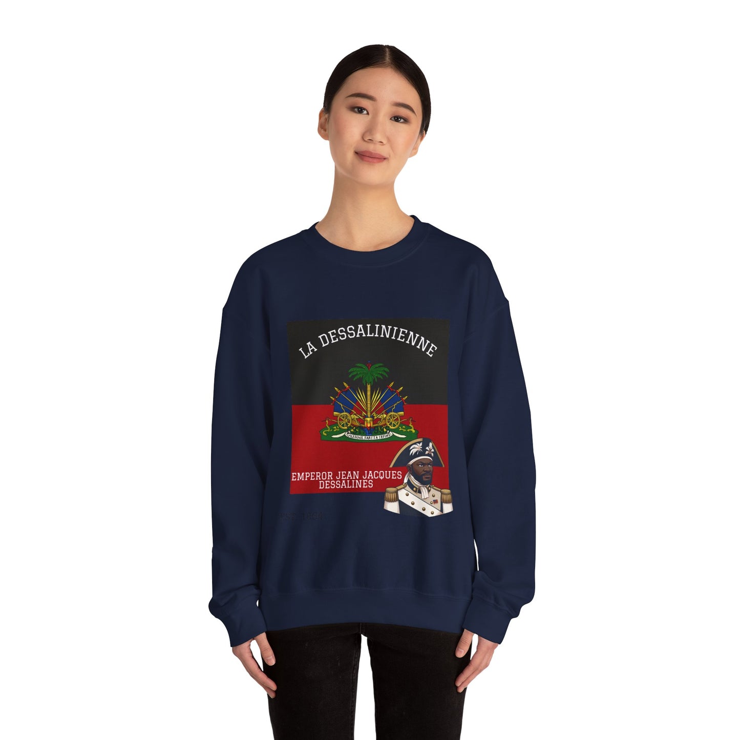 Haitian Heritage Crewneck Sweatshirt, Unisex Sweatshirt, Casual Streetwear, Gifts for Him, Gifts for Her, Cultural Pride Apparel
