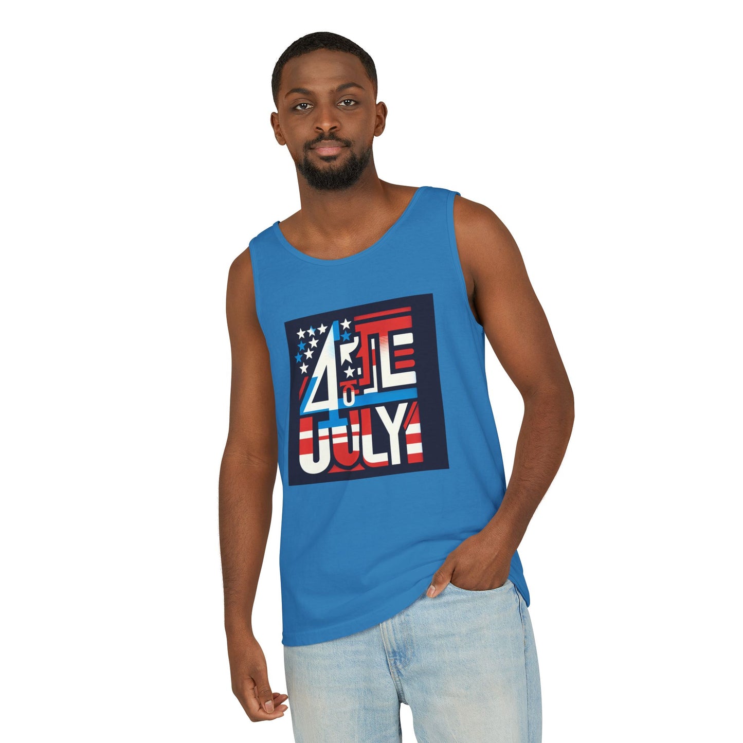 Patriotic Fourth of July Tank Top, American Flag Tee, Summer Celebration Apparel, Unisex Graphic Shirt, USA Independence Day Outfit