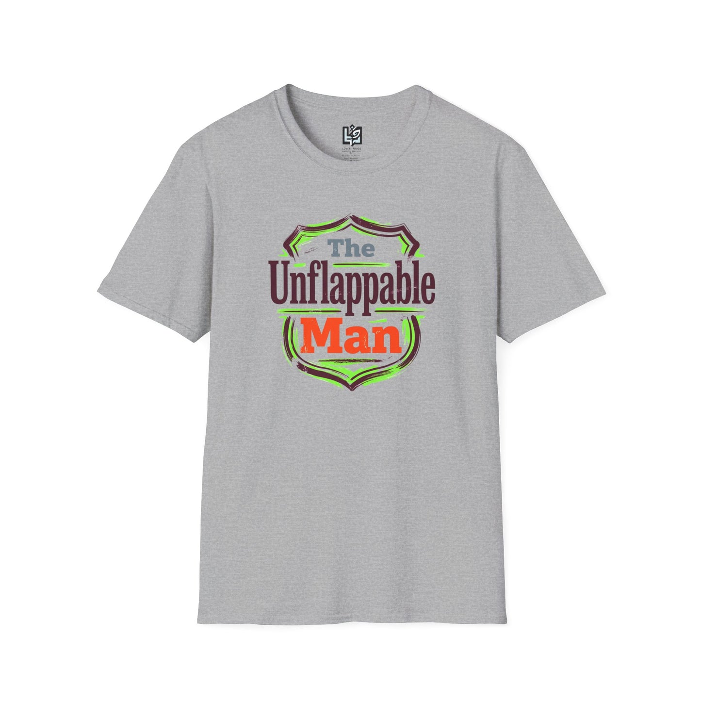 The Unflappable Man T-Shirt — Funny Retro Badge Graphic Tee