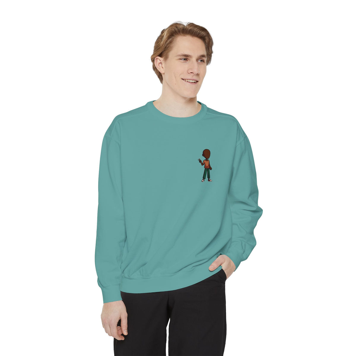 Retro Pixel Boy Graphic Sweatshirt