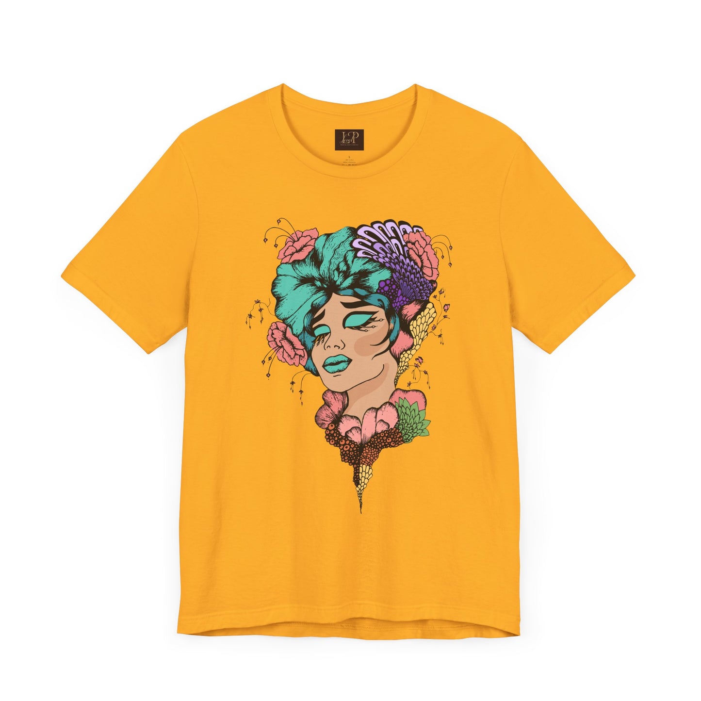 Artistic Floral Unisex Tee with Vibrant Design