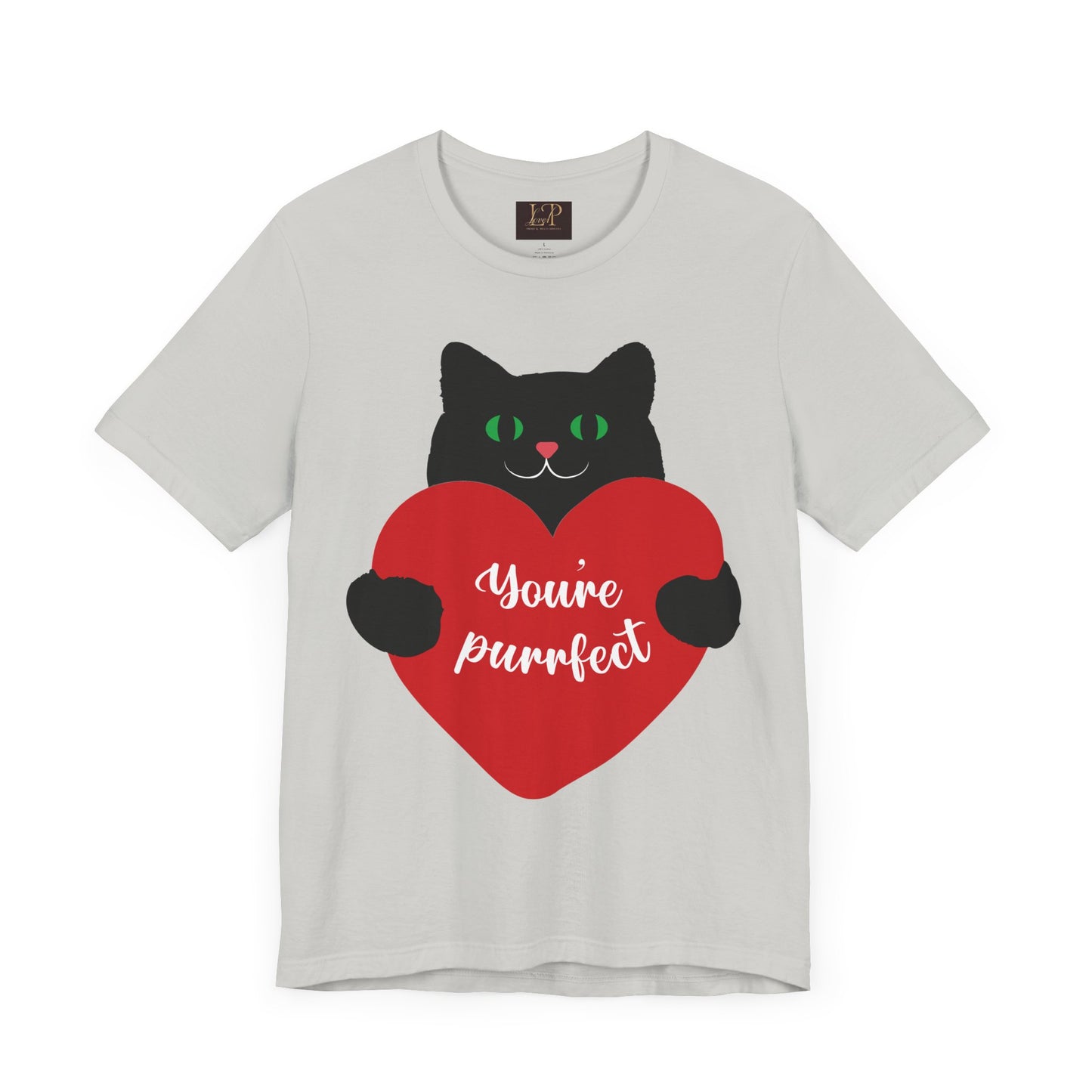 Purrfect Love Cat Tee - Cute Unisex Jersey Short Sleeve Shirt